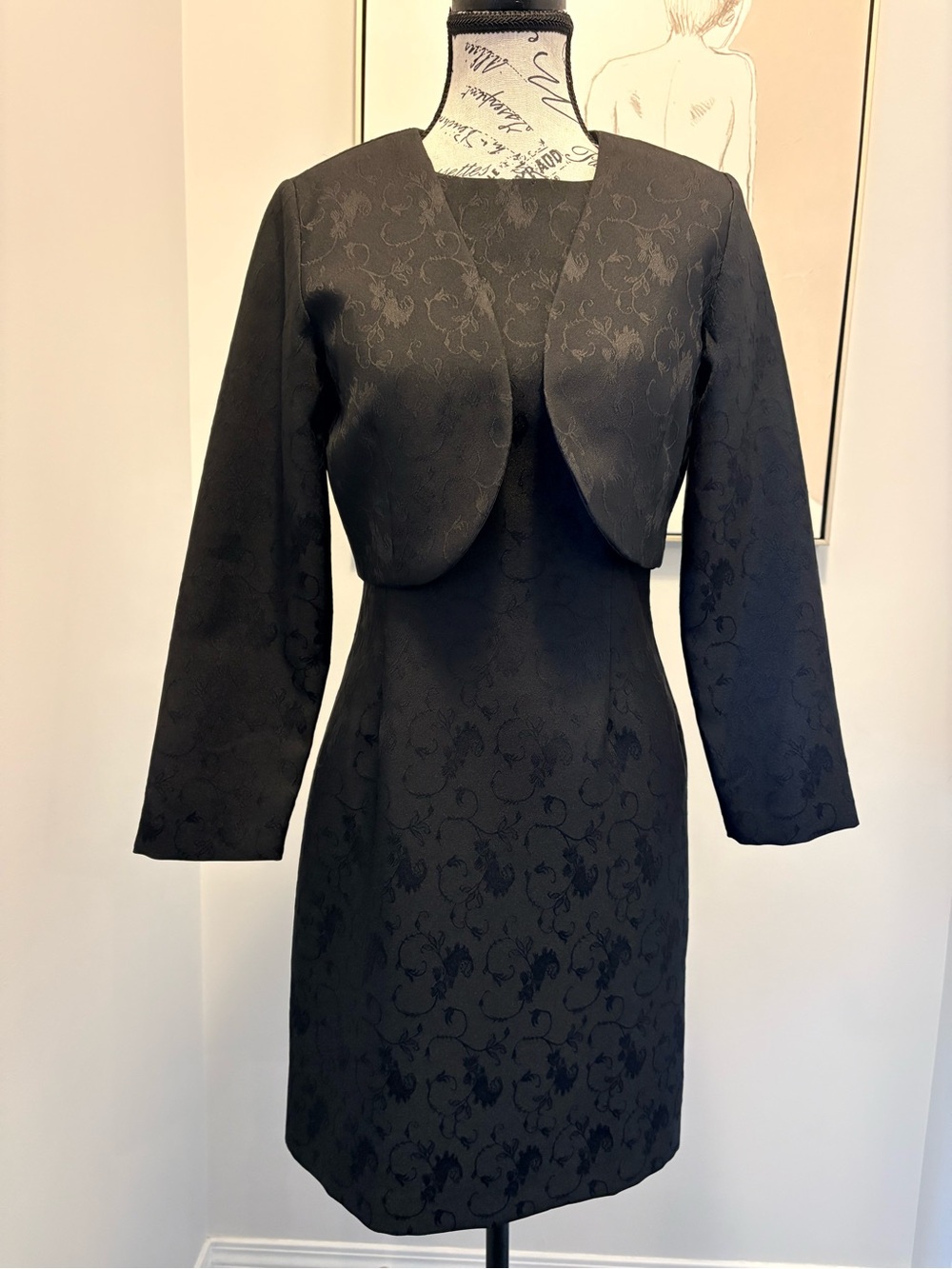 Jessica Petite Dress with Matching Jacket Set - Size 4 - Picture 3 of 11